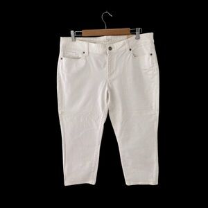 Loft White Modern Crop Jeans Denim NWT Size 32/14